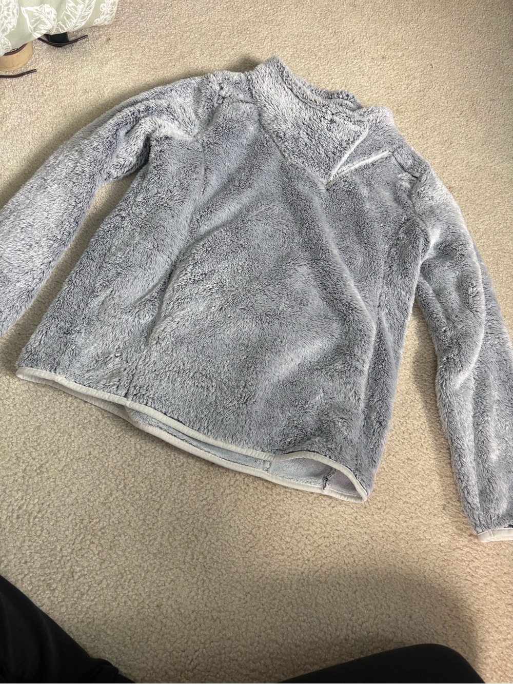 St. John's Bay Gray Plush Funnel Neck Sweater